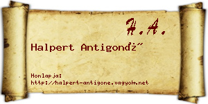 Halpert Antigoné névjegykártya